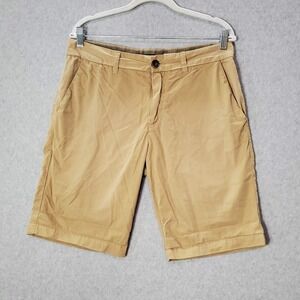 Guess Men Shorts 32 Beige Chino Mid Rise Zipped Pocket 10" Inseam‎ Casual